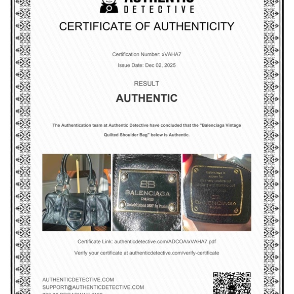 Balenciaga Rare Black Quilted Satchel-COA Included - Picture 16 of 16